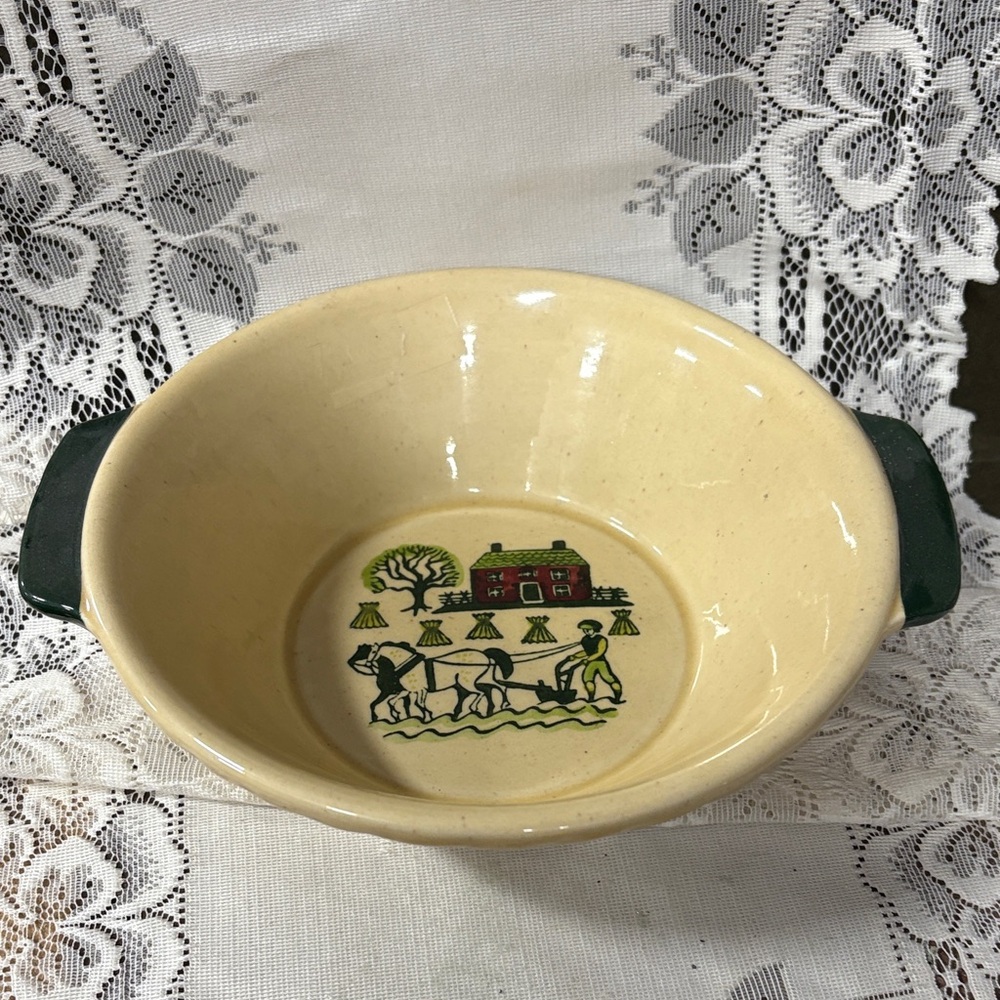 Metlox Homestead Provincial Basket Weave 8 1/8" Round Vegetable Bowl